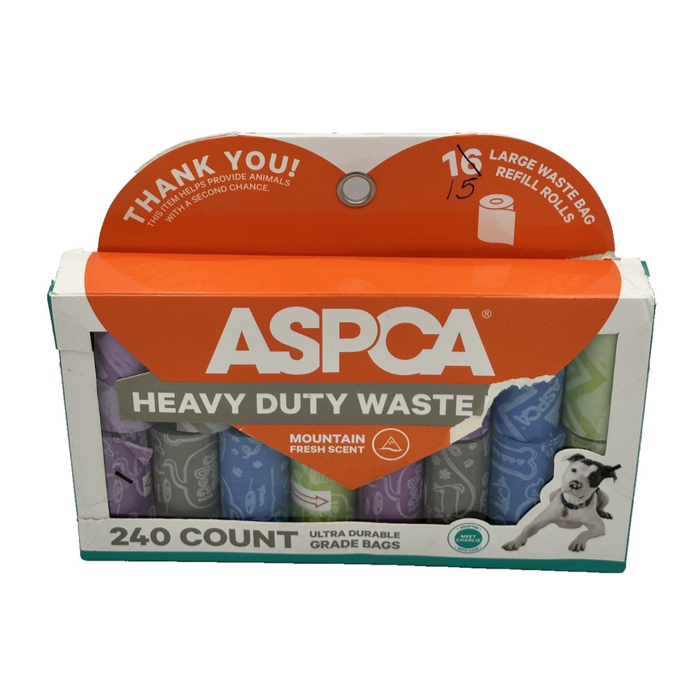 ASPCA Heavy Duty Waste Bags Refill Rolls 225 Count Mountain Fresh Scent Durable